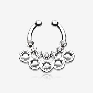 Aureole Gemina Sparkle Fake Septum Clip-On Ring